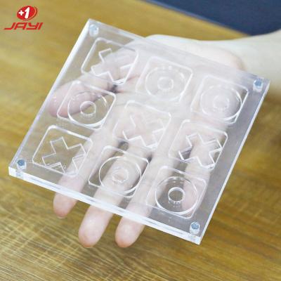 China JAYI Leisure and Entertainment Factory Wholesale Acrylic Mini Travel Handheld Tictactoe Game Cheapest XO for sale