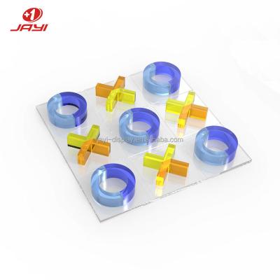 China Acrylic Tic Tac Toe Family Board Game Eco-Friendly Custom Made Classic Lucite Board Game for sale