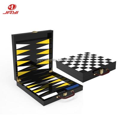 China Acrylic Custom 2 in 1 Acrylic Plexiglass Board Games Chess Backgammon Game Set for sale