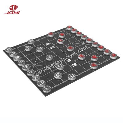 China JAYI Wholesale Custom Luxury Acrylic Chess Travel Board Game Chinese Set for sale