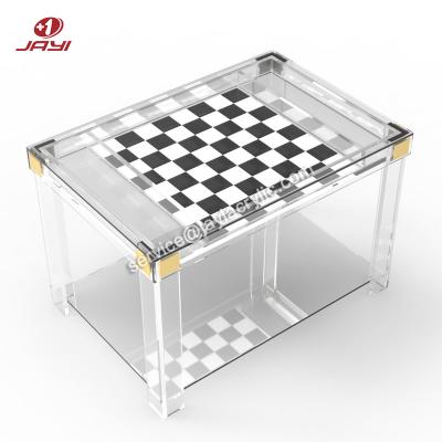 China JAYI Acrylic Custom Luxury Home Decor Backgammon Chess Board Table Board Set Large Large for sale