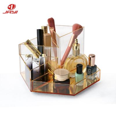 China 100% Handmade Custom Desktop Acrylic Cosmetic Storage Box Makeup Organizers for sale