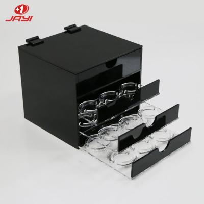 China Wholesale Custom Clear Black White Acrylic Lash Eyelash Storage Box from JAYI Storage for sale