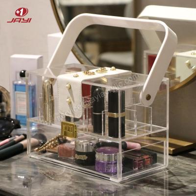 China JAYI Custom Jewelry Display Luxury Clear Acrylic Lipstick Storage Box Cosmetic Gift Box For Home Decor for sale