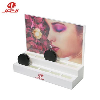 China Manufacturer Custom LOGO Makeup Cosmetic Display Stand Acrylic Holder for sale