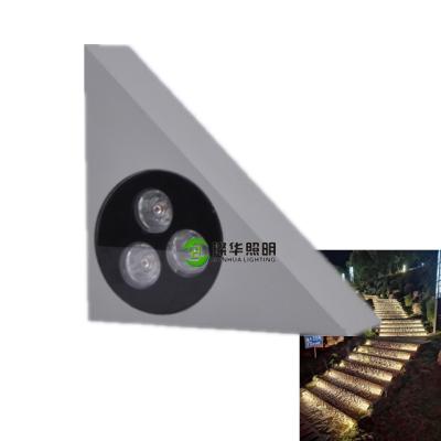 China LANDSCAPE Triangle IP65 Landscape 3000K Spotlight 24V 3W Warm White Waterproof Stair Light for sale