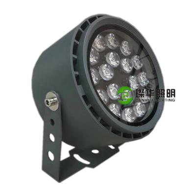 China LANDSCAPE facade park garden ip65 24VDC round decorative spotlight 12W 18W led outdoor RGB DMX512 light for sale