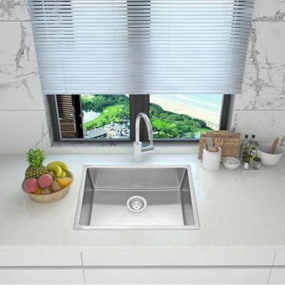 China Without Faucet Single Tap Kitchen Sink Washing Slot Stainless Steel Handmade Kitchen Sinks Undermount Modern for sale