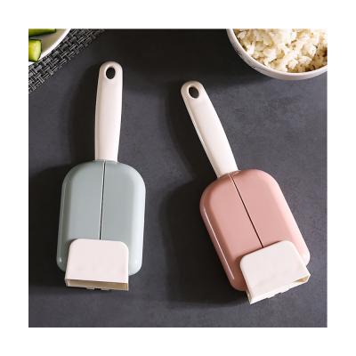 China JX- Viable creative stand open and close rice scoop automatic stand with dustproof cover non-stick rice and easy to clean the rice scoop for sale