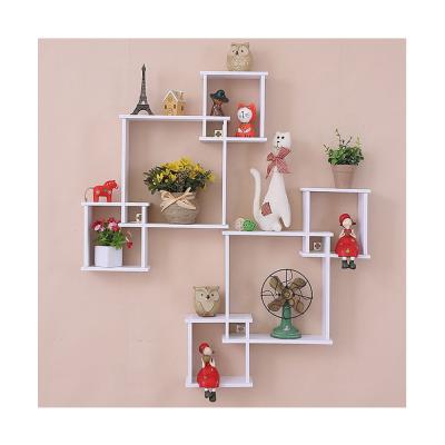 China Simple Contemporary Creative Modern Living Room Wall Shelf JX- Square Lattice Wall Hanging Decoration Storage Shelf for sale