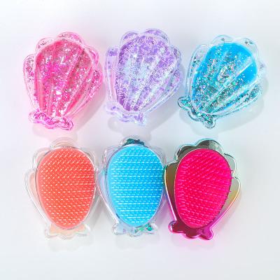 China NEW Kids Waterproof Hot Comb with Glitter Overflowing Anti-Static Fabric for Portable Hair Comb Hair Accessories for Girls Hair Products for sale