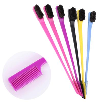 China Fan Sweep Eyebrow Brush Eyebrow Comb Hairline Comb Professional Makeup Tool Double Edge Master Control Broom for sale