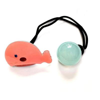 China Wholesale Cute Cute Animal Cartoon Cute Animal Cartoon Hair Rope Kids Hair Accessories Children Fish Novelty Hair Bands With Ball for sale