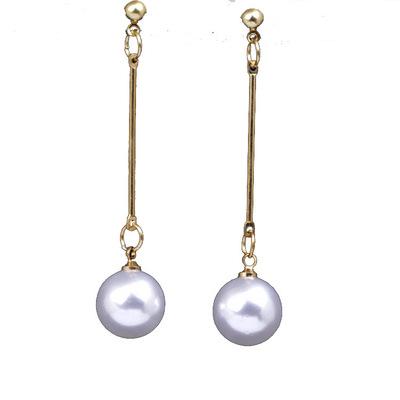 China New first temperament women's long pearl pearl earrings CLASSIC fair temperament earrings OL for sale