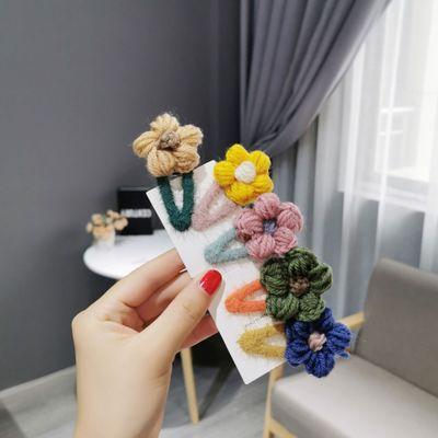 China Fashionable Wool Hair Pins For Girl Woman Knitted Hair Clip Barrette Female BB Clips for sale