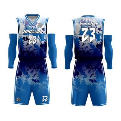 China Sports Basketball Dress Singlet Basketball Jersey Oxford Cloth Type Breathable Healthy Material for sale