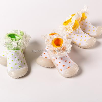 China 2016 new cotton fabric autumn and winter walking baby shoes cute baby socks shoes for sale