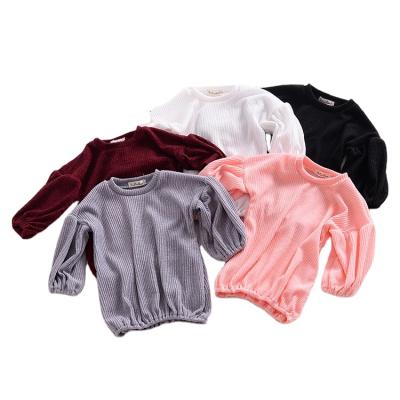 China 2020 Breathable Wholesale Babies Tops Long Sleeve Plain Clothes Kids Shirts for sale