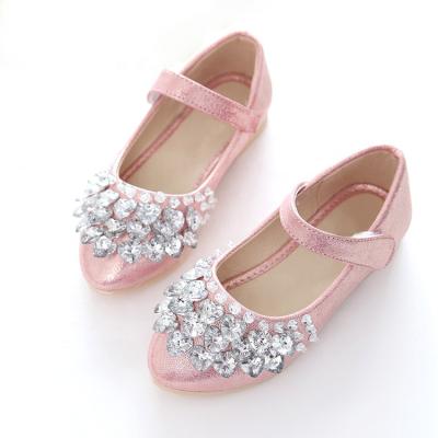 China New Children Girls Princess Shoes Kids Rhinestone Anti-slippery Dress Shoes for sale