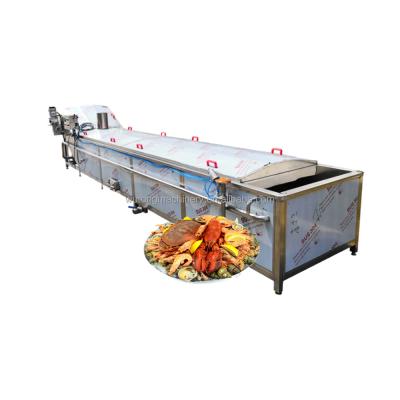 China Save Energy Gas Heating Fruit Mango Meat Seafood Machine Potato Processing Blanching Vegetable Blanching Line for sale