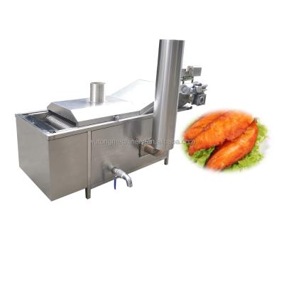 China Chips Machine Small Automatic Continuous Fryer for French Fries Chicken Continuous Deep Fryer Machine for sale