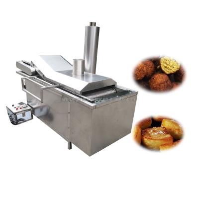 China Chips Automatic Continuous Snacks Frying Machine Conveyor Deep Fryer Machine for sale