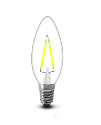 China E14 LED Filament COB Bulb 3W Glass Housing 360 degree COB Bulb for sale