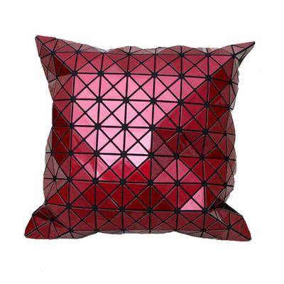 China Bright High Quality Nordic Ins Cushion Covers Magnetic Proof Leather Lattice Cushion Cover Hand Work Throw Cushion Covers for sale