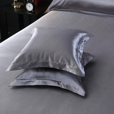 China Anti-static Luxury Modern Silk Cool Narrow Skin Cushion Cover Solid Skin Living Room Square Pillow Cover for sale