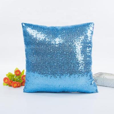 China 16 X 16 Mermaid Cushion Cover Sublimation Anti-Static White Glitter Glitter Custom Cushion Cover Home Decor for sale