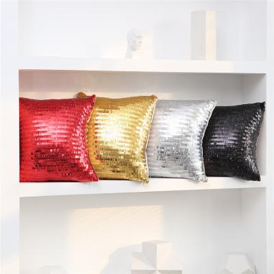 China Amazon Hot Selling Blade Pillow Solid Color Anti-static Home Sofa Geometric Sequined Christmas Cushion Covers for sale