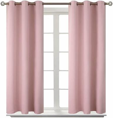 China Blackout Curtains Solid Color Blackout Ready Made Curtain Panels High Blackout Curtains For Bedroom for sale