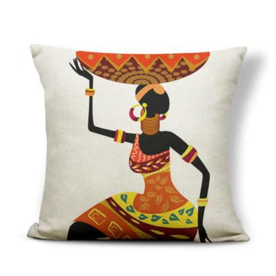 China Wholesale Anti-Static Black Cheap Cushion Cover From Amazon , African Women Cushion Cover for sale