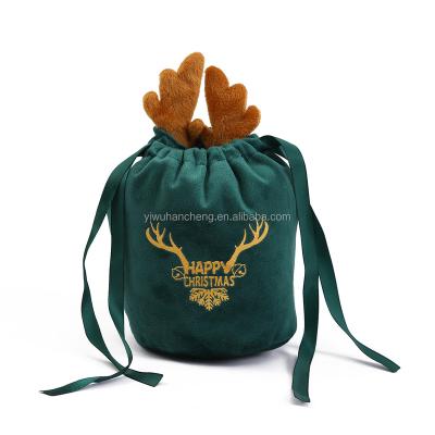 China Eco-friendly Party Apple Candy Halloween Christmas Milu Gift Creative Drawstring Bag for sale