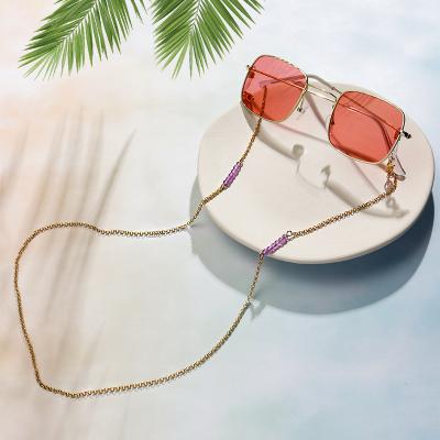 China Fashoin 2021 New Design Metal Bead Women Glasses Chains For Eyewear Face Glasses Lanyard Chaine Masking Chain for sale