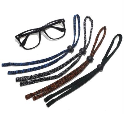 China Fashoin hot sale black elastic cotton eyeglasses rope baby sunglasses with strap hand stitched Sunglass strap chain degli occhiali for sale