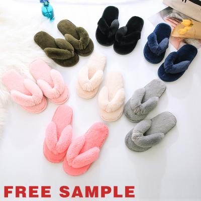 China 2021 Fashion Trend Wholesale Cute Color Fur Shape Designer Custom Fur Flip Flops Womens Fluffy Luxury Hairy Women for sale