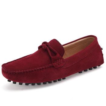 China Wholesale Custom Fashion Trend Men's Moccasin Flat Driving Men's Moccasin Genuine Suede Sheepskin Cowhide Leather Classic Stylish Casual Loafer Shoe for sale