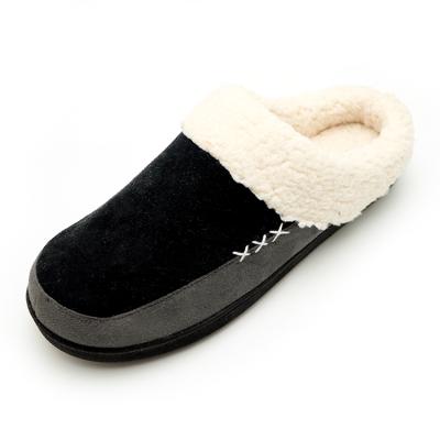 China Free Sample Anti-Smell OEM Warm Soft Male Indoor Shoes, Custom Men's Room Hoodback Slippers Wholesale for sale