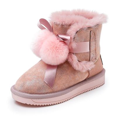 China Anti-odor Children's Snow Boots,Wholesale Warm And Soft Waterproof Mid-calf Suede Micro Snow Boots for sale