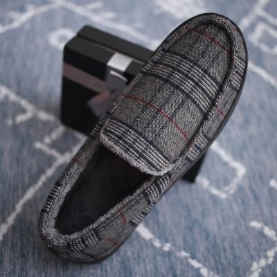 China CUSHIONING Logo Excellent Cow Suede Leather Fur Winter Casual Shoes Custom Moccasin For Men for sale