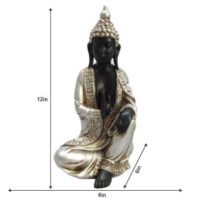 China ODM World Figurine OEM JiXin Ancient Buddha Idol For Peace Meditation Praying Sakyamuni Buddha Statue Resin Brass Handcrafted Crafts for sale