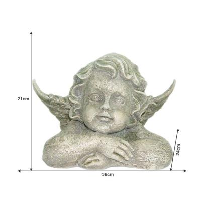 China Global Direct Sales Garden Factory OEM ODM Jixin Liar Imitation Marble Material Angel Other Garden Ornaments Resin Decorative Crafts for sale