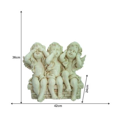 China Global Custom Modern Home Decor Handcrafted Modern Home Decor JiXin Angel Accents Decorative Room Luxury Religious Resin Crafts Three for sale