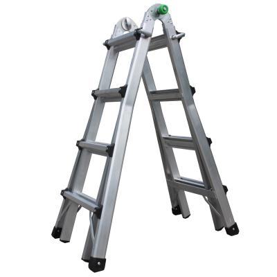 China Functional Folding Ladders 375lbs Multi Task Ladder Aluminum Step Ladder for sale