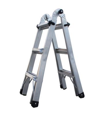 China Folding Ladders 300 Pounds Telescopic Functional Aluminum Step Ladder Multi Task Ladder for sale