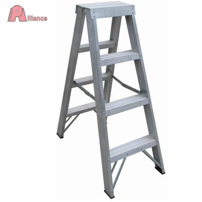 China Double Folding Ladders Aluminum Scaffolding Household Step Ladder for sale