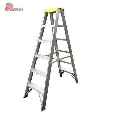 China Folding Ladders Double Side Folding Industrial Aluminum Ladder for sale