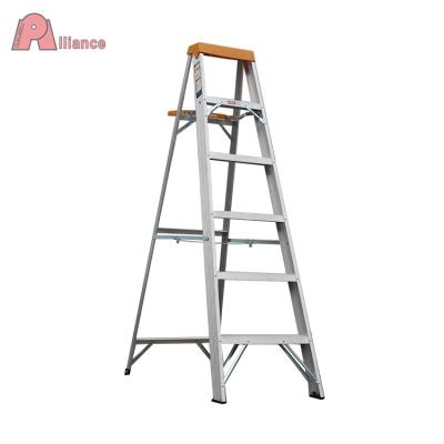 China Folding Ladders Aluminum Single Side Step Ladder With Tray Step/Tool Ladder/Foldable Ladder for sale