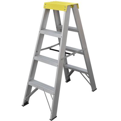 China Folding Ladders 4 Step Ladder Aluminum Stairs Folding Steps Ladder Ladder Aluminum Telescopic Side Step Ladder Double for sale